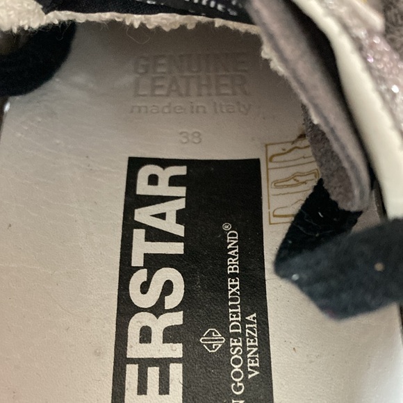 Golden Goose Glitter leopard print sneakers size 38 like new condition - Picture 14 of 15